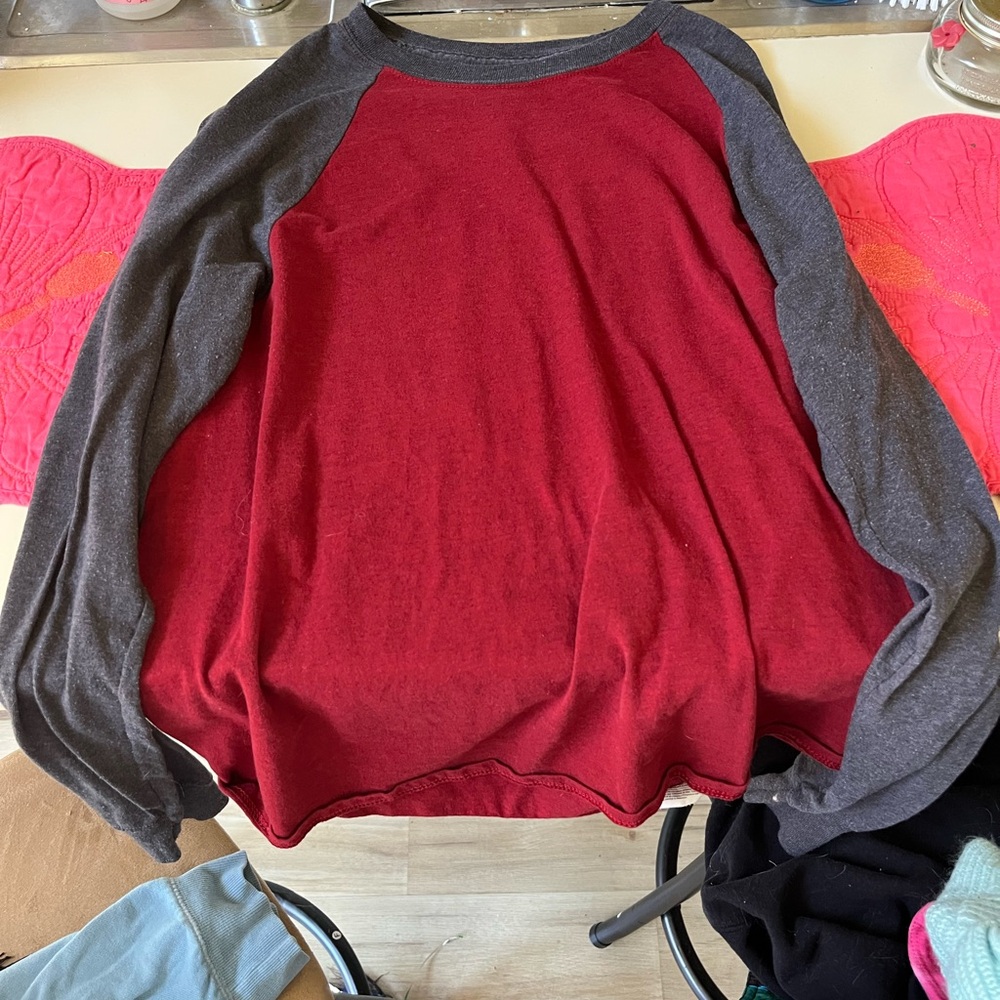 Red and black long sleeves